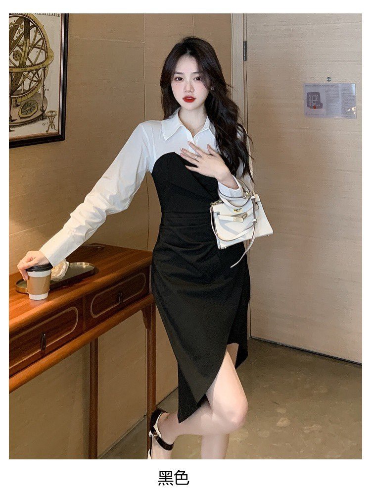 ĐẦM BODY CỔ SƠ MI VẠT CHÉO CAO CẤP D20